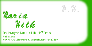 maria wilk business card